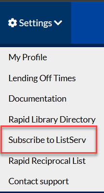 Subscribe to List Serv